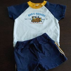 First Moments shorts and t-shirt set 3-6 months